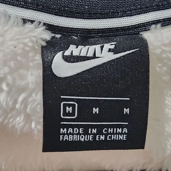 Nike Sportswear Women Fleece Bomber Jacket Size Medium super Soft Warm  B5 - Picture 7 of 15